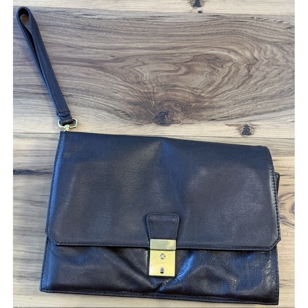 Vintage Leather Travel Wallet Passport Document Organizer Wristlet Thailand